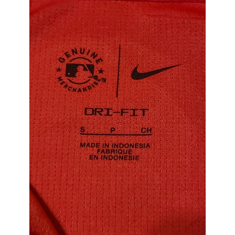 Nike Dri‎ Fit Women's Shirt Sz S Angels Team Logo Long Sleeve Red W/Thumb-Holes